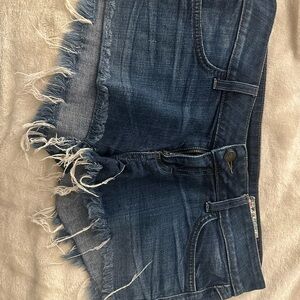 Siwy Distressed Blue Denim Shorts